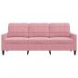 Preview: 3-Sitzer-Sofa Rosa 180 cm Samt