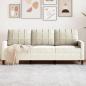 Preview: ARDEBO.de - 3-Sitzer-Sofa Creme 180 cm Samt