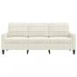 Preview: 3-Sitzer-Sofa Creme 180 cm Samt