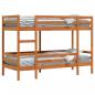 Preview: Etagenbett Wachsbraun 90x200 cm Massivholz Kiefer