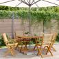 Preview: ARDEBO.de - 5-tlg. Garten-Essgruppe Polypropylen und Massivholz Beige