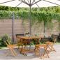 Preview: ARDEBO.de - 5-tlg. Garten-Essgruppe Schwarz Poly Rattan und Massivholz