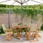 Preview: ARDEBO.de - 5-tlg. Garten-Essgruppe Beige Poly Rattan und Massivholz