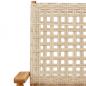 Preview: 5-tlg. Garten-Essgruppe Beige Poly Rattan und Massivholz