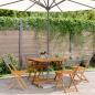 Preview: ARDEBO.de - 5-tlg. Garten-Essgruppe Grau Poly Rattan und Massivholz