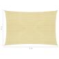 Preview: Sonnensegel 160 g/m² Beige 4x5 m HDPE