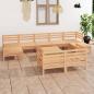 Preview: ARDEBO.de - 10-tlg. Garten-Lounge-Set Massivholz Kiefer