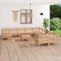 Preview: ARDEBO.de - 12-tlg. Garten-Lounge-Set Massivholz Kiefer