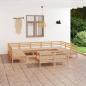 Preview: ARDEBO.de - 12-tlg. Garten-Lounge-Set Massivholz Kiefer