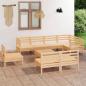 Preview: ARDEBO.de - 9-tlg. Garten-Lounge-Set Massivholz Kiefer