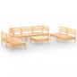 Preview: 8-tlg. Garten-Lounge-Set Massivholz Kiefer