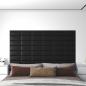 Preview: ARDEBO.de - Wandpaneele 12 Stk. Schwarz 30x15 cm Kunstleder 0,54 m²