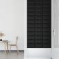 Preview: Wandpaneele 12 Stk. Schwarz 30x15 cm Kunstleder 0,54 m²