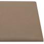 Preview: Wandpaneele 12 Stk. Cappuccino-Braun 30x15cm Kunstleder 0,54 m²