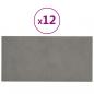 Preview: Wandpaneele 12 Stk. Hellgrau 30x15 cm Samt 0,54 m²