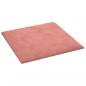 Preview: Wandpaneele 12 Stk. Rosa 30x30 cm Samt 1,08 m²