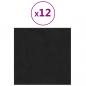 Preview: Wandpaneele 12 Stk. Schwarz 30x30 cm Samt 1,08 m²