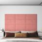 Preview: ARDEBO.de - Wandpaneele 12 Stk. Rosa 60x30 cm Samt 2,16 m²