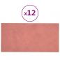 Preview: Wandpaneele 12 Stk. Rosa 60x30 cm Samt 2,16 m²