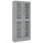 Preview: Vitrinenschrank Grau Sonoma 82,5x30,5x185,5 cm Holzwerkstoff