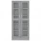 Preview: Vitrinenschrank Grau Sonoma 82,5x30,5x185,5 cm Holzwerkstoff