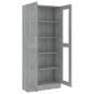 Preview: Vitrinenschrank Grau Sonoma 82,5x30,5x185,5 cm Holzwerkstoff