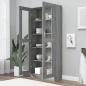 Preview: Vitrinenschrank Grau Sonoma 82,5x30,5x185,5 cm Holzwerkstoff