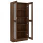 Preview: Vitrinenschrank Braun Eichen-Optik 82,5x30,5x185,5 cm