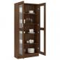 Preview: Vitrinenschrank Braun Eichen-Optik 82,5x30,5x185,5 cm