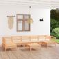 Preview: ARDEBO.de - 8-tlg. Garten-Lounge-Set Massivholz Kiefer