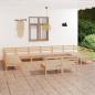 Preview: ARDEBO.de - 12-tlg. Garten-Lounge-Set Massivholz Kiefer