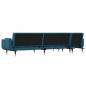 Preview: Schlafsofa in L-Form Blau 275x140x70 cm Samt