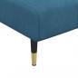 Preview: Schlafsofa in L-Form Blau 275x140x70 cm Samt