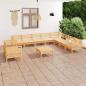 Preview: ARDEBO.de - 11-tlg. Garten-Lounge-Set Massivholz Kiefer