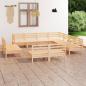 Preview: ARDEBO.de - 11-tlg. Garten-Lounge-Set Massivholz Kiefer