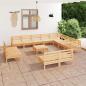 Preview: ARDEBO.de - 13-tlg. Garten-Lounge-Set Massivholz Kiefer