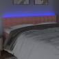 Preview: LED Kopfteil Rosa 160x5x78/88 cm Samt