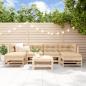 Preview: ARDEBO.de - 7-tlg. Garten-Lounge-Set Massivholz Kiefer