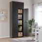 Preview: ARDEBO.de - Aktenschrank Schwarz 90x40x240 cm Stahl