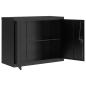 Preview: Aktenschrank Schwarz 90x40x110 cm Stahl