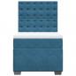 Preview: Boxspringbett mit Matratze Blau 80x200 cm Samt