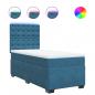 Preview: Boxspringbett mit Matratze Blau 80x200 cm Samt