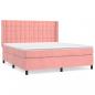 Preview: Boxspringbett mit Matratze Rosa 160x200 cm Samt