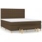 Preview: Boxspringbett mit Matratze Dunkelbraun 160x200 cm Stoff