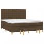 Preview: Boxspringbett mit Matratze Dunkelbraun 160x200 cm Stoff