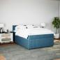 Preview: Boxspringbett mit Matratze Blau 160x200 cm Samt