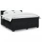 Preview: ARDEBO.de - Boxspringbett mit Matratze Schwarz 180x200 cm Samt