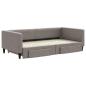 Preview: Tagesbett Ausziehbar mit Schubladen Taupe 100x200 cm Stoff