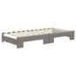 Preview: Tagesbett Ausziehbar mit Schubladen Taupe 100x200 cm Stoff