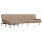 Preview: Schlafsofa in L-Form Cappuccino-Braun 255x140x70 cm Kunstleder